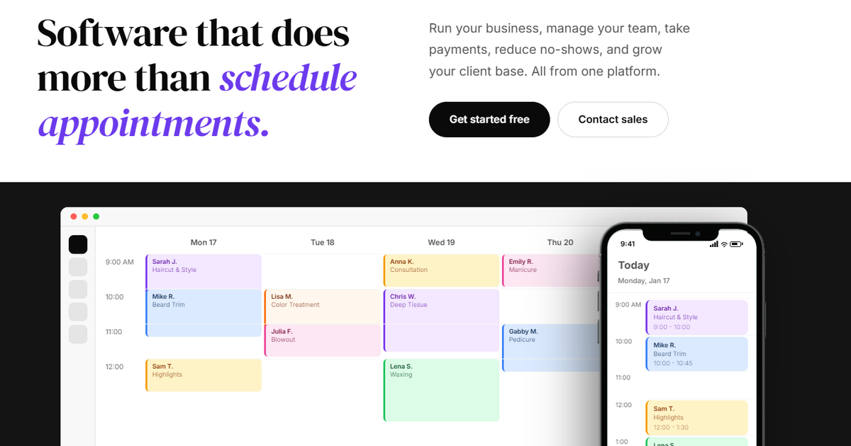 Appointment Scheduling Software - Booking Management