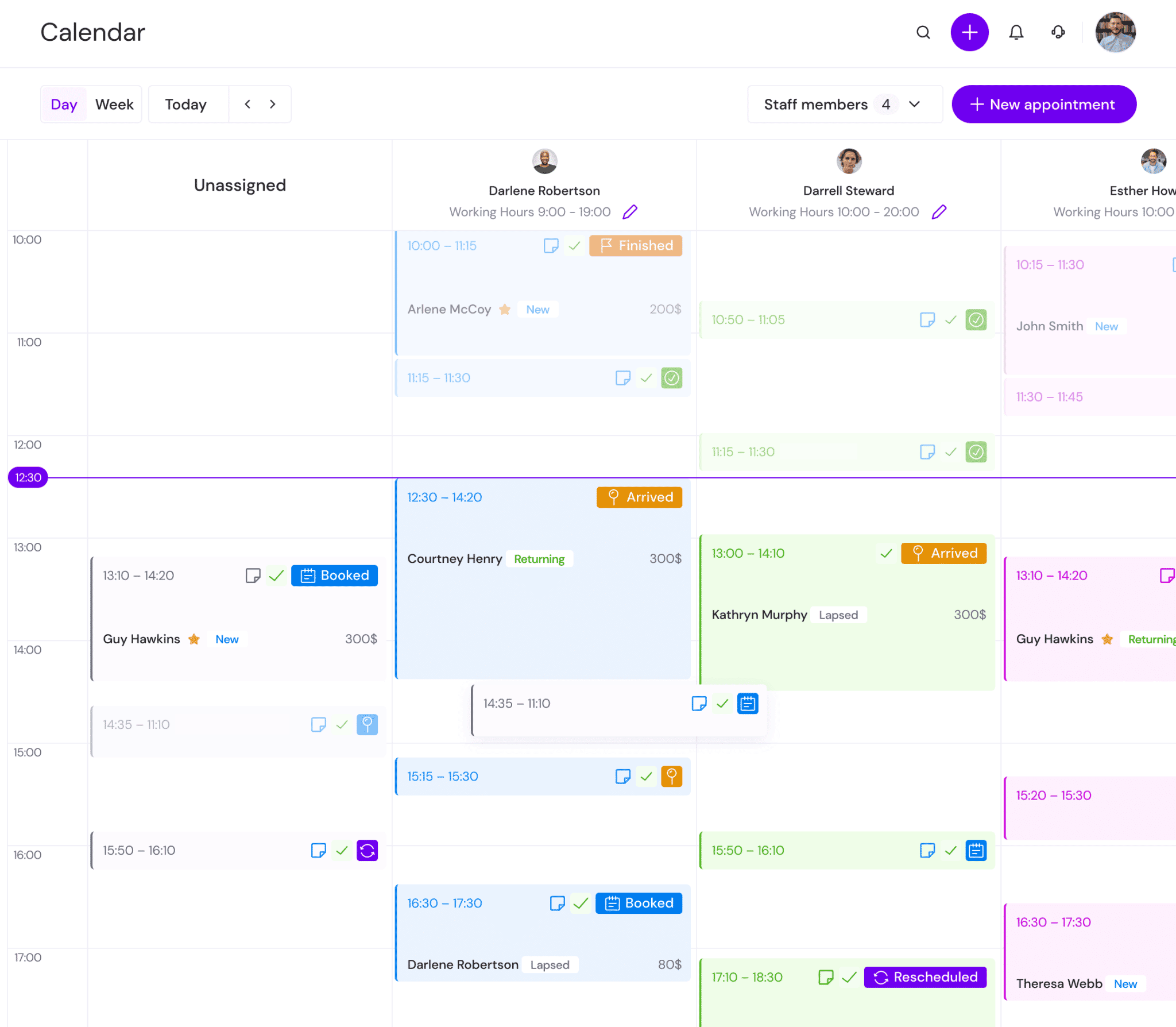 Easy to use appointment scheduling software.